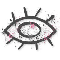 Icône œil pour votre identité visuelle & charte graphique par Bline Design.