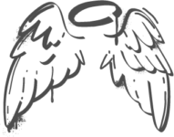 Ic&ocirc;ne ailes graffiti - Accompagnement sur mesure pour l'image de votre structure avec une graphiste web designer &agrave; Lille.