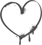 Ic&ocirc;ne c&oelig;ur graffiti - Passion pour la r&eacute;alisation de vos supports visuels percutants avec une graphiste web designer &agrave; Lille